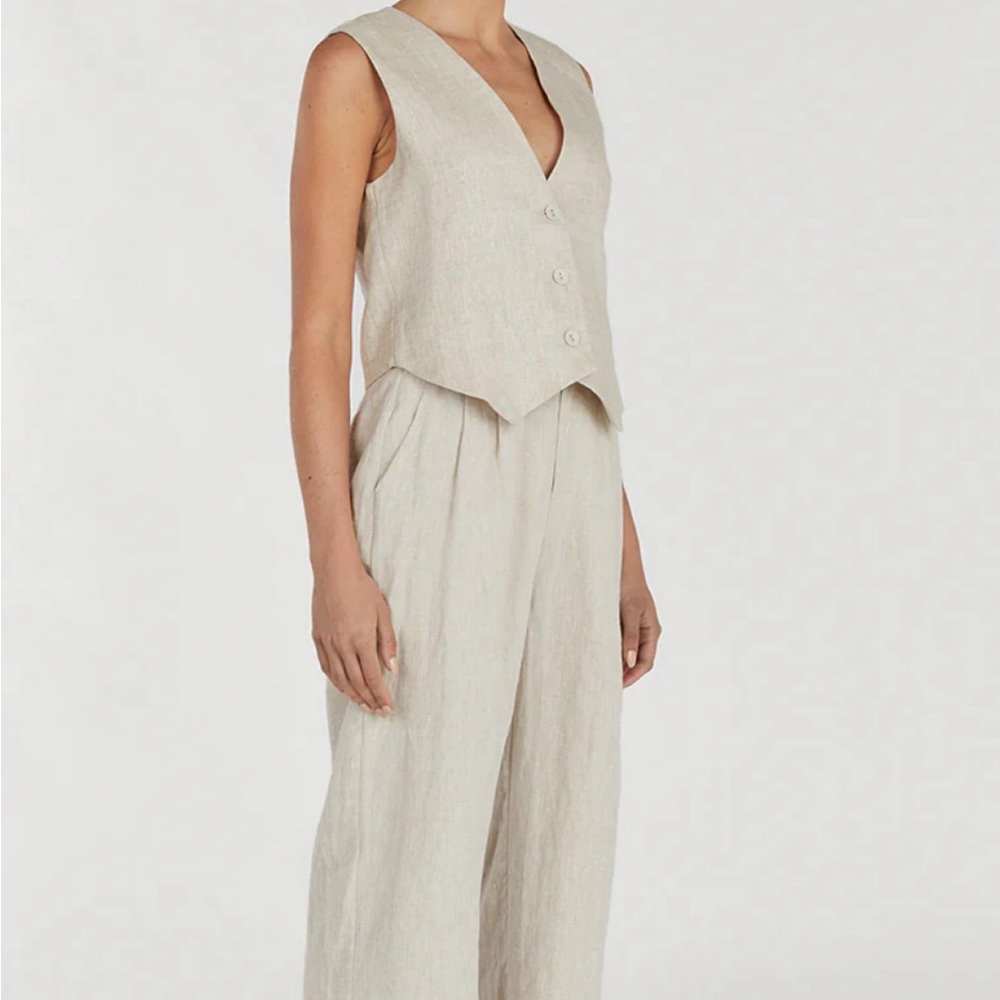 DISSH Vest and trouser Linen Set. WORN ONCE SIZE 2 - Picture 3 of 4